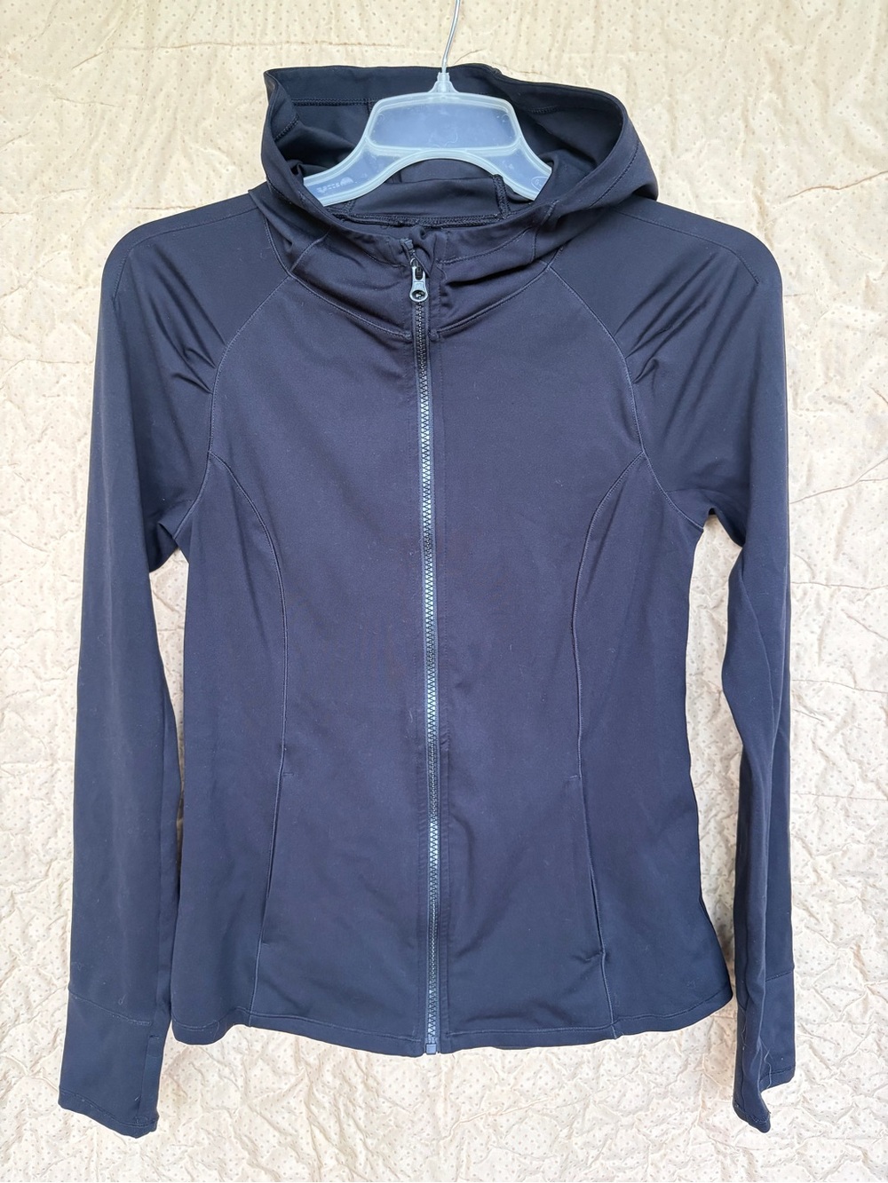 Yogalicious Women’s Small Hoodie Zip Up Jacket Black Active Workout